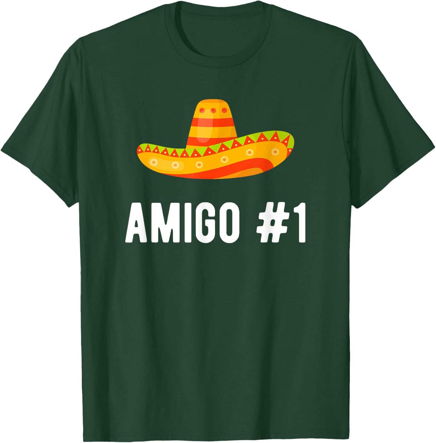 Halloween Group Matching Costume Funny Mexican Amigo #1 T-Shirt - T-Shirt | Forest
