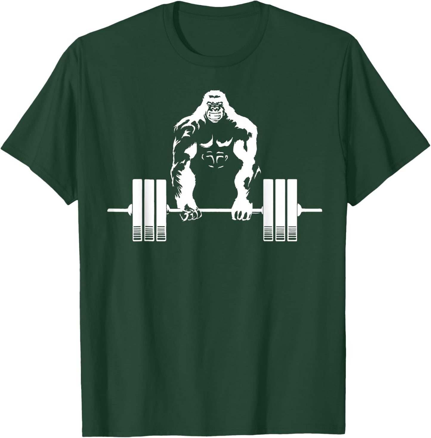 Weightlifting Gorilla Gym - Fitness Gorilla Lifting - Black, , Small, Short Sleeve, Classic Fit, Cotton, Polyester Blend T-Shirt - T-Shirt | Forest