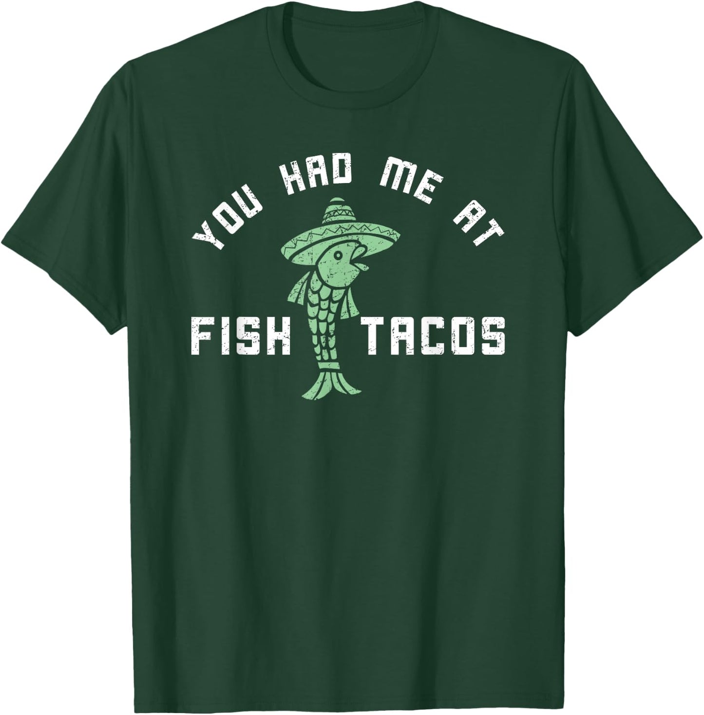 Funny Fish Tacos | Retro Food Lover Humor T-Shirt - T-Shirt | Forest