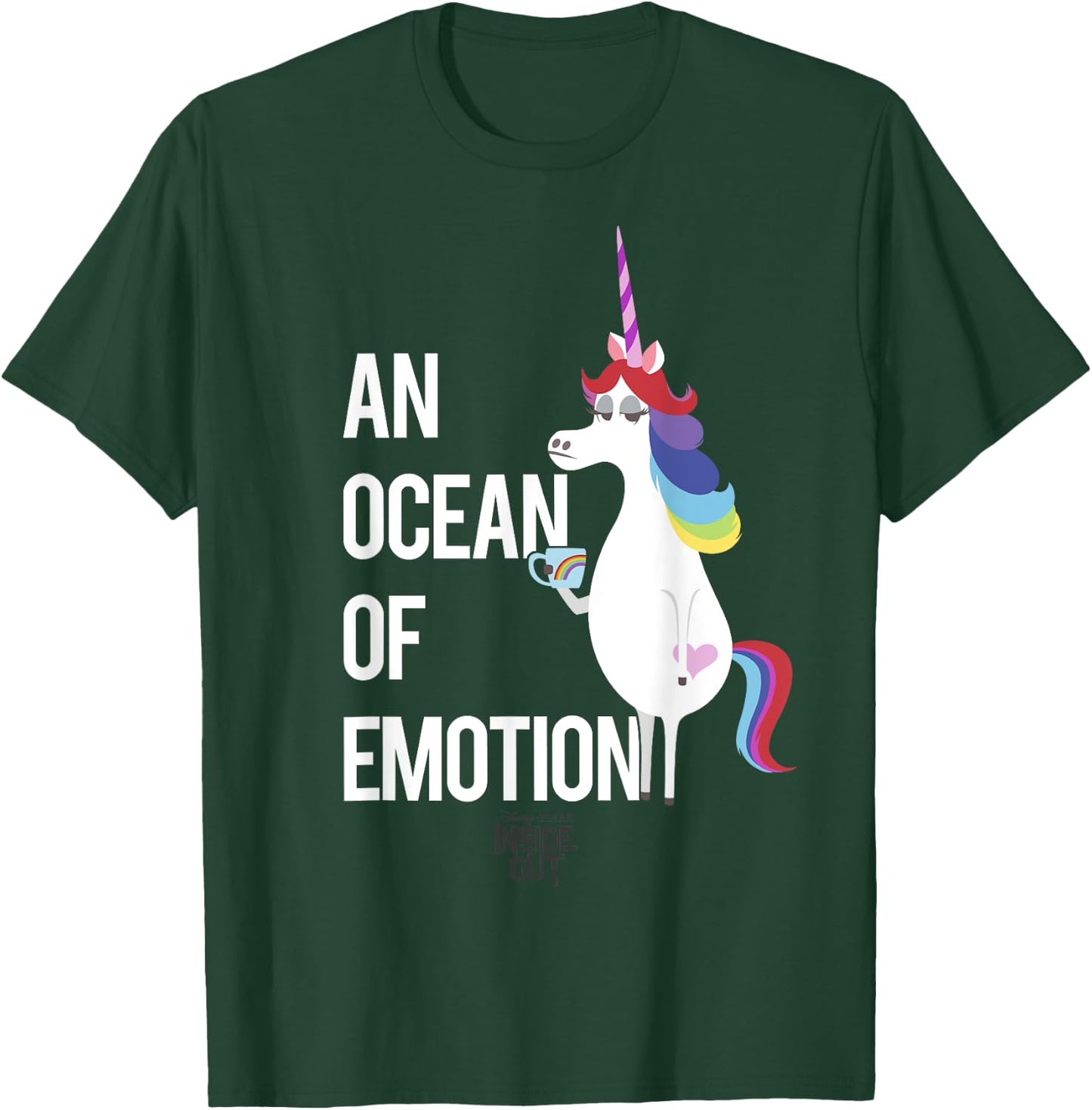 Disney Pixar Inside Out Unicorn An Ocean Of Emotion Logo T-Shirt - T-Shirt | Forest