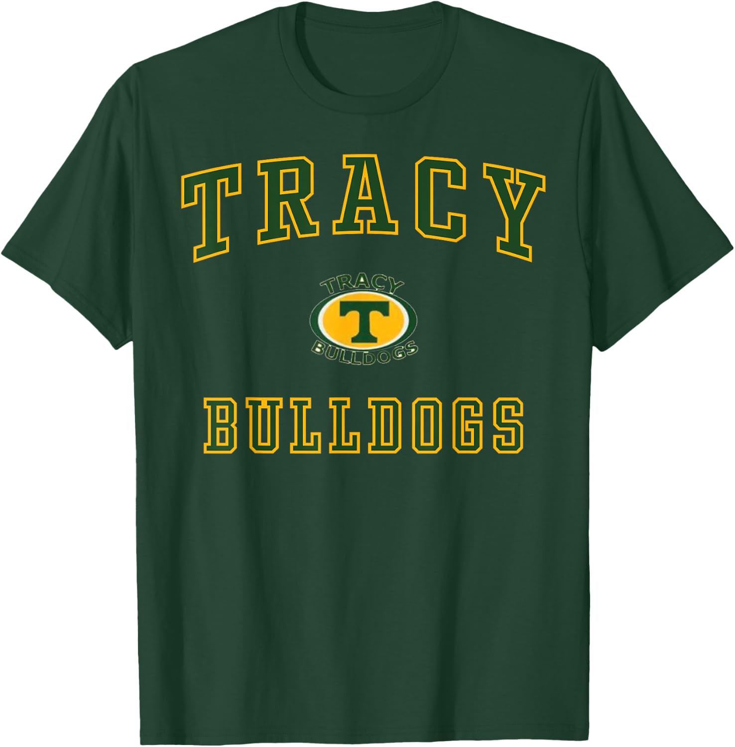 Tracy High School Bulldogs C1 T-Shirt - T-Shirt | Forest