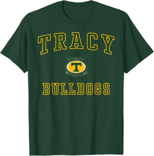 Tracy High School Bulldogs C1 T-Shirt - T-Shirt | Forest