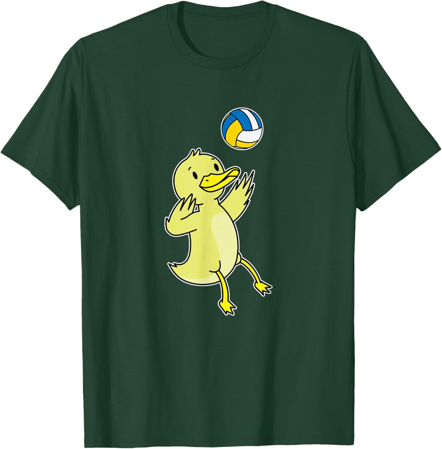 Duck plays Volleyball T-Shirt - T-Shirt | Forest