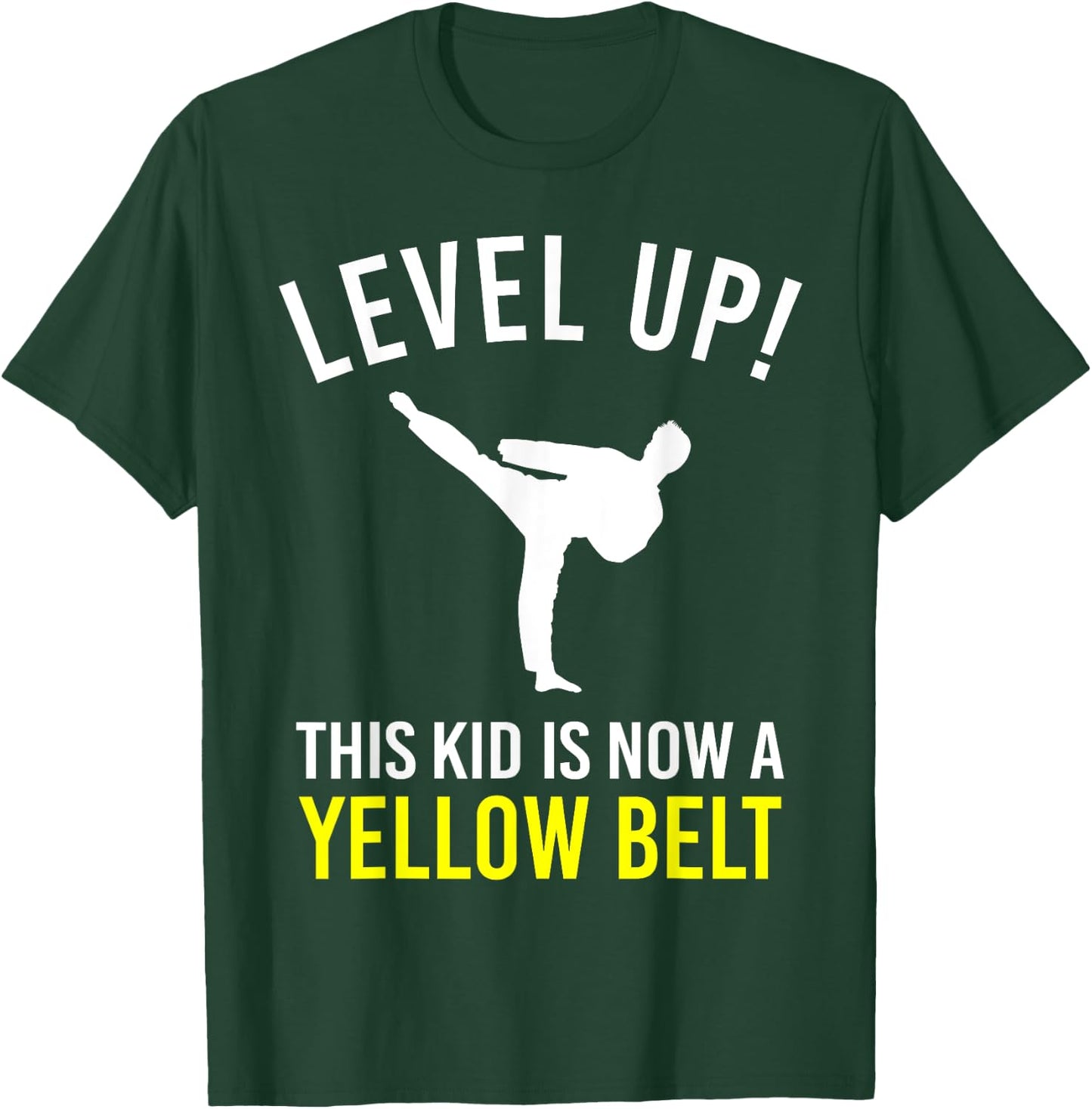 Level Up! This Kid is Now a Yellow Belt Karate Award T-Shirt - T-Shirt | Forest