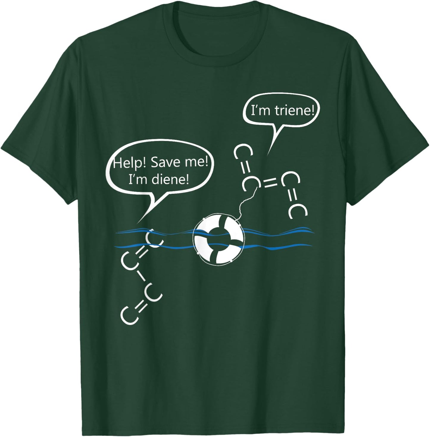 Funny Organic Chemistry Shirt-Diene and Triene Men T-Shirt - T-Shirt | Forest