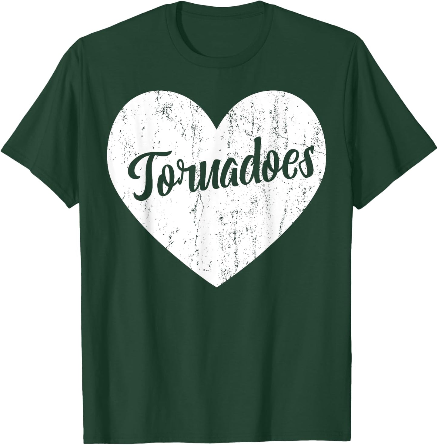 Tornadoes School Sports Fan Team Spirit Mascot Heart Gift T-Shirt - T-Shirt | Forest
