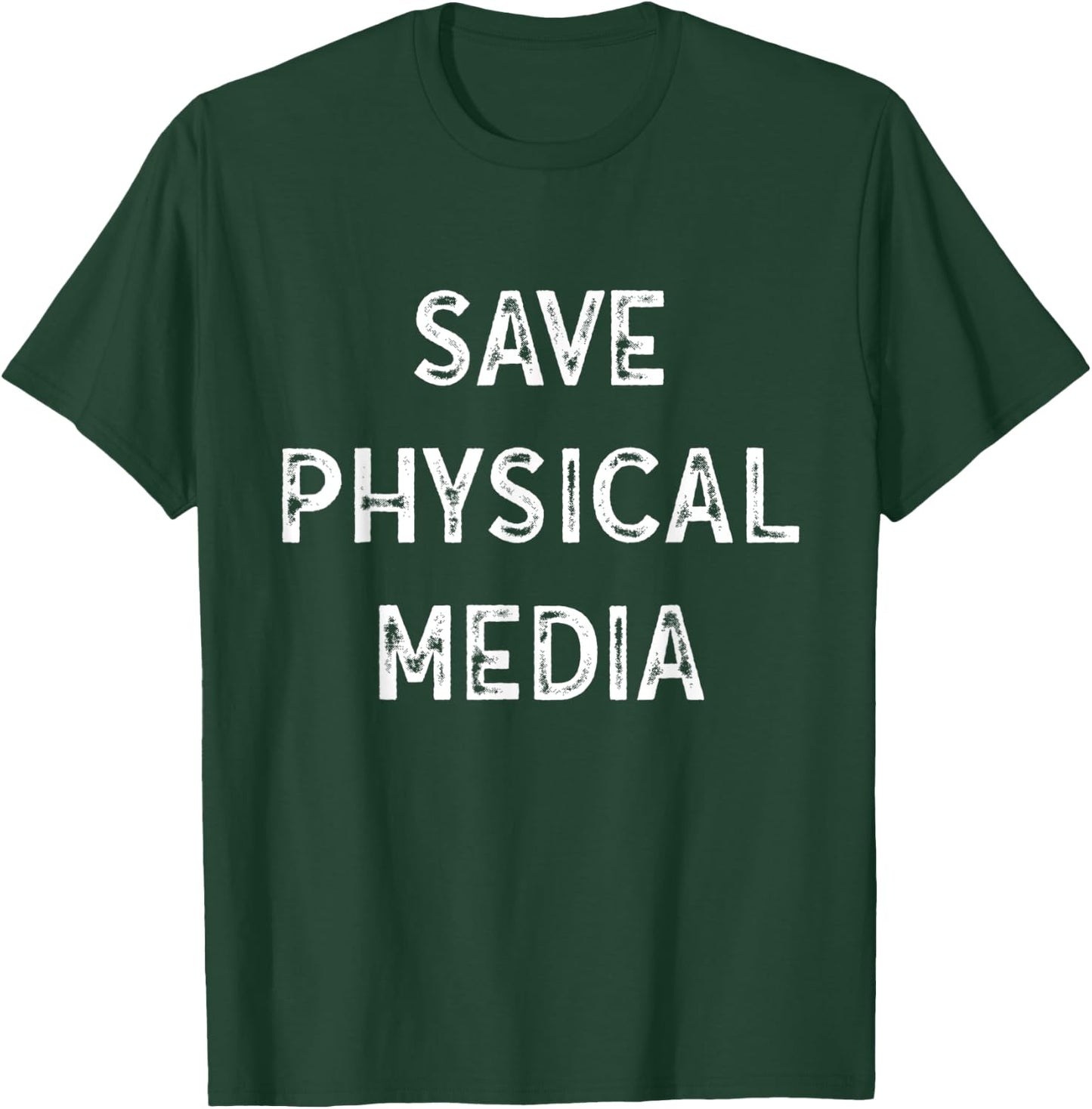 Save Physical Media - VHS CD DVD Blu-ray Vinyl Record T-Shirt - T-Shirt | Forest