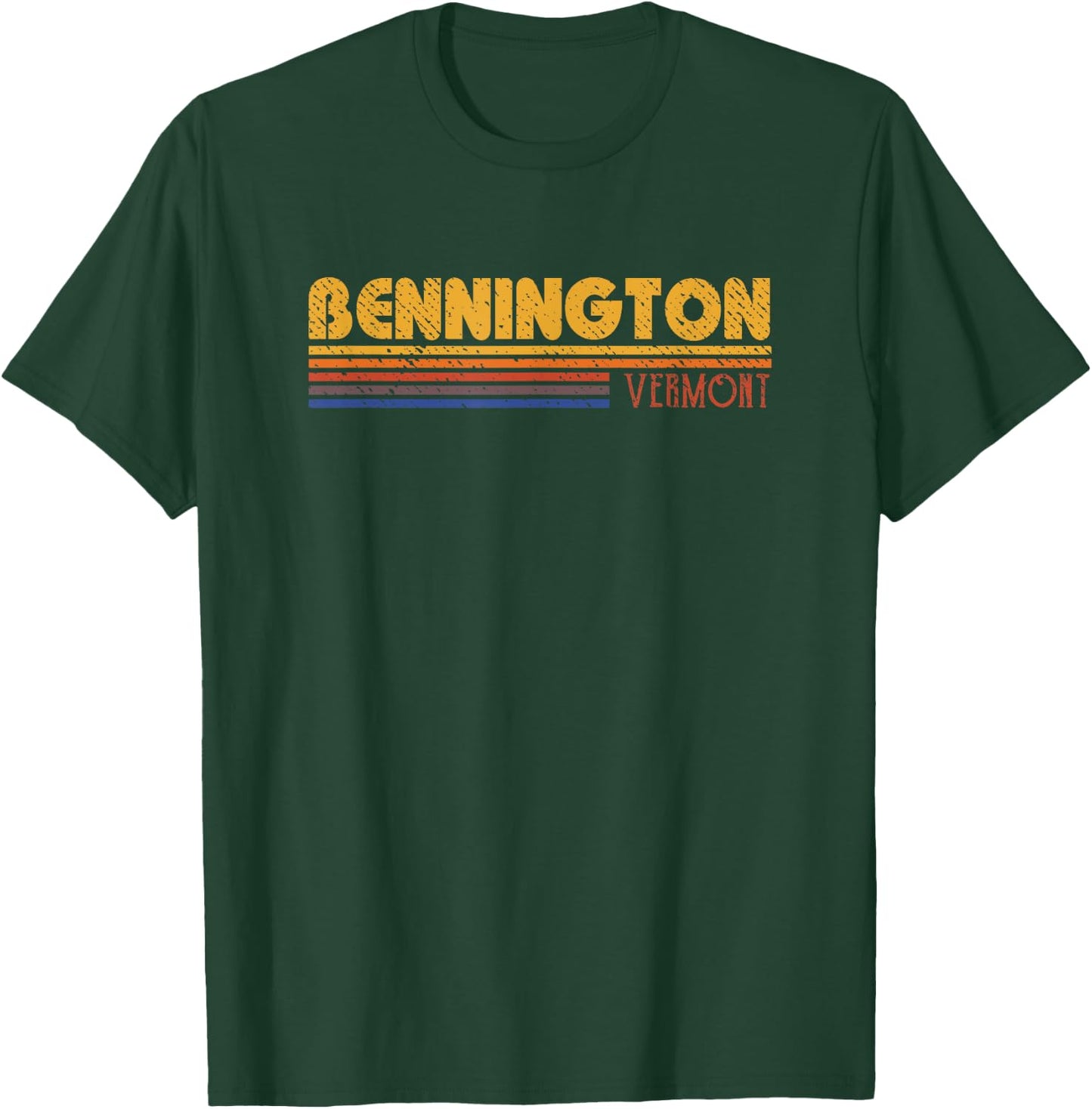 Retro Bennington Vermont T-Shirt - T-Shirt | Forest