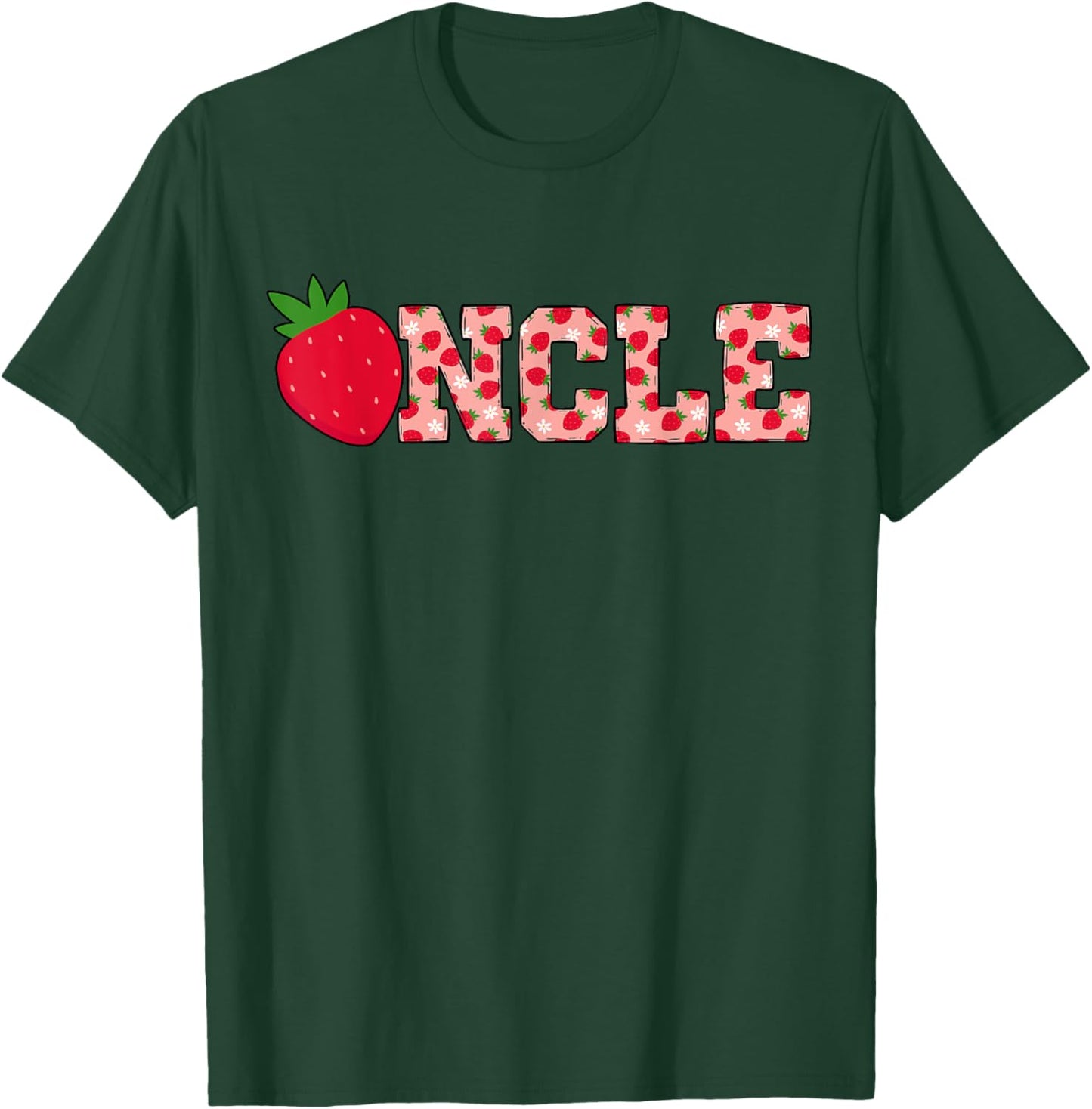 Uncle Berry Sweet Cute Strawberry Birthday Matching Family T-Shirt - T-Shirt | Forest
