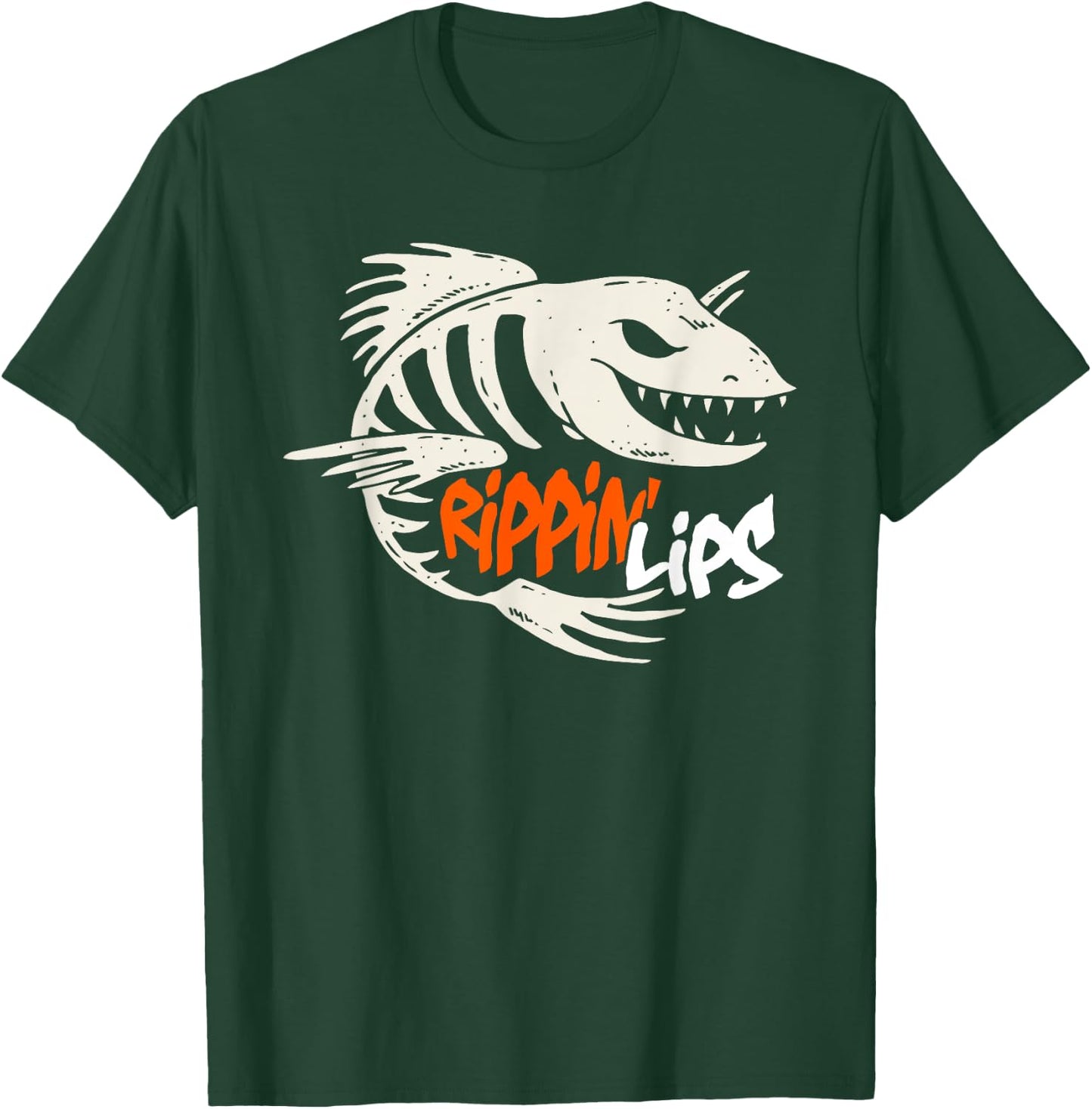 Fishing Rippin' Lips Fish Bones T Shirt T-Shirt - T-Shirt | Forest