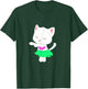 Cat Hawaiian Dance Hula Kitty Men Women Girls Kids T-Shirt - T-Shirt | Forest