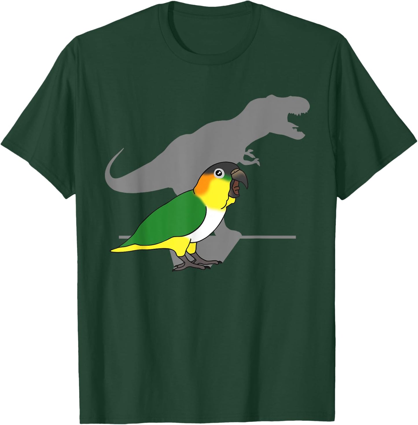 Funny Dinosaur Parrot, Birb memes, Black headed caique T-rex T-Shirt - T-Shirt | Forest