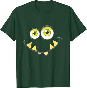 Monster Face Cute Halloween Costume Idea Kids Fun T-Shirt - T-Shirt | Forest