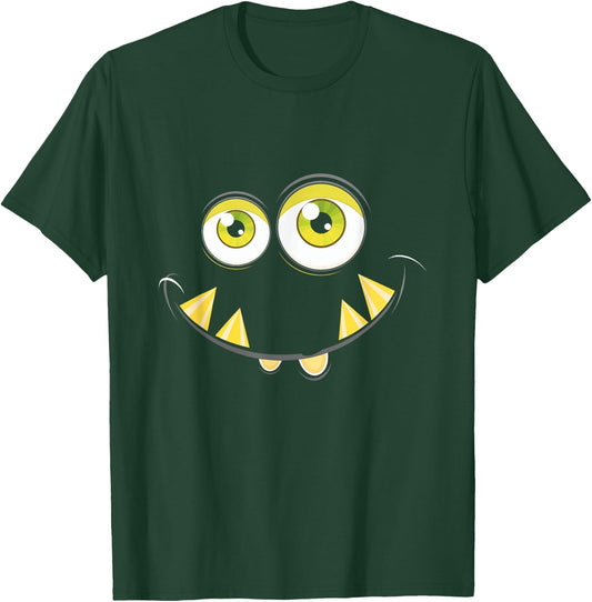 Monster Face Cute Halloween Costume Idea Kids Fun T-Shirt - T-Shirt | Forest