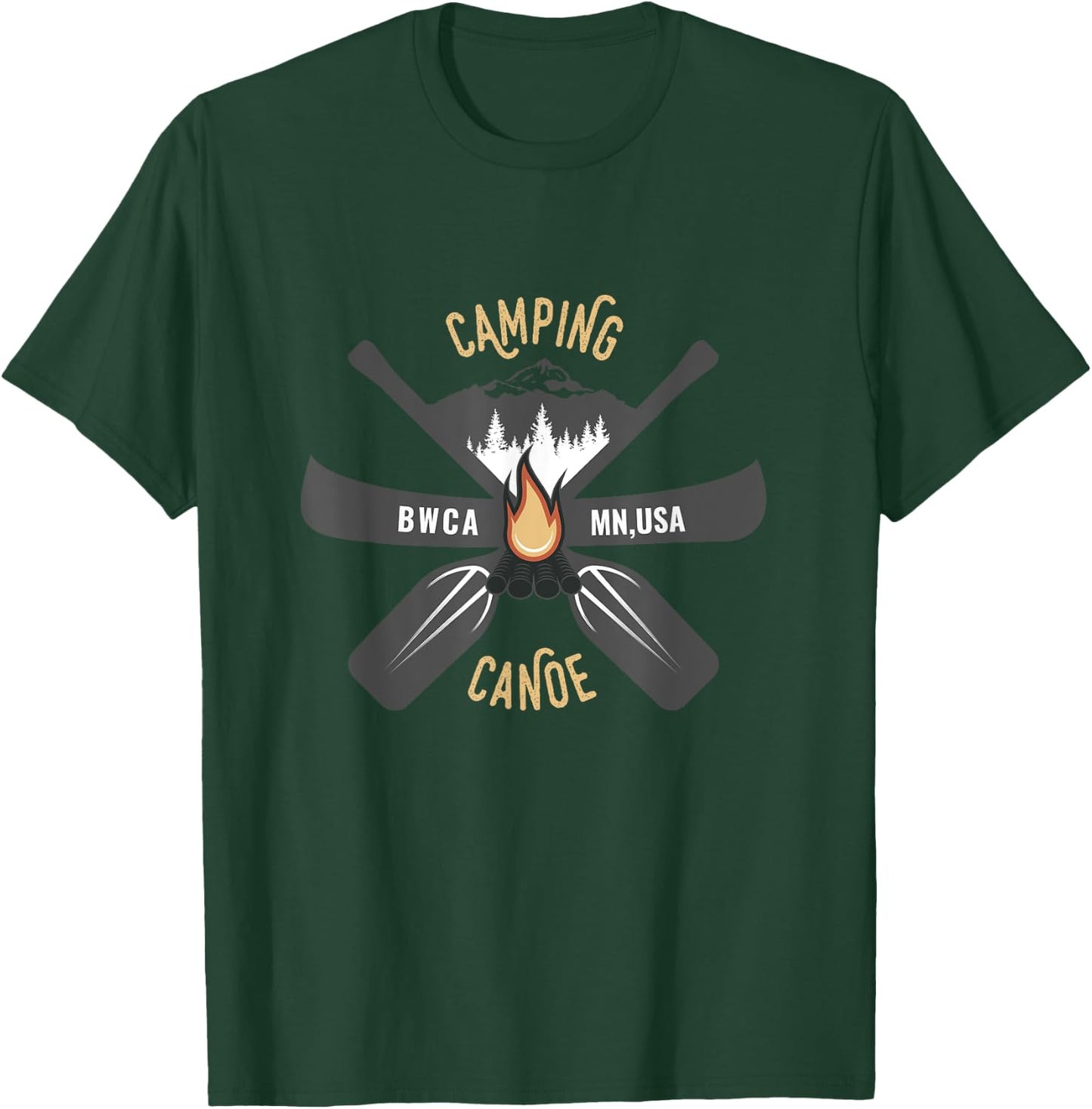 BWCA Canoe Canoeing Outdoor Camping Gifts T-Shirt - T-Shirt | Forest