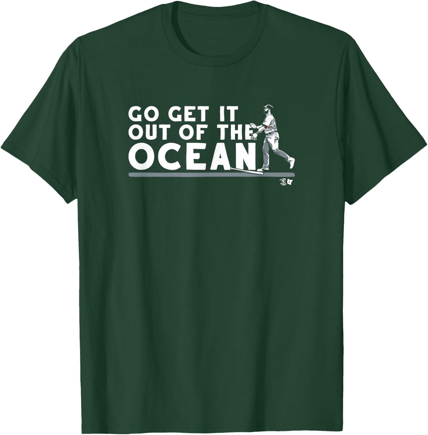 Max Muncy - Go Get It Out Of The Ocean -Los Angeles Baseball T-Shirt - T-Shirt | Forest