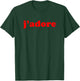 Cute Vintage I Love J'Adore Saying Paris French Phrases T-Shirt - T-Shirt | Forest