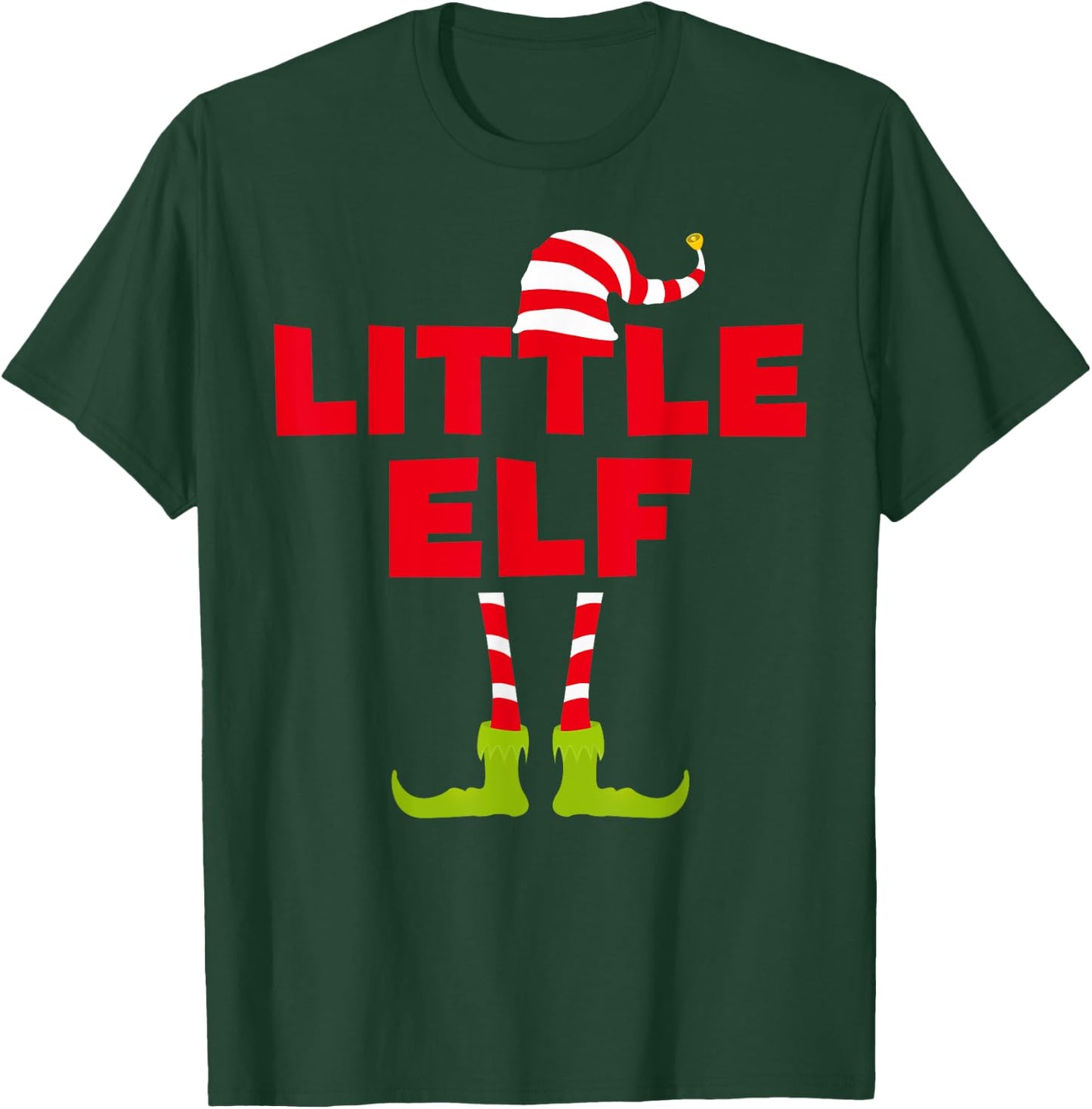 Little Elf Funny Matching Christmas Elf Shirt T-Shirt - T-Shirt | Forest