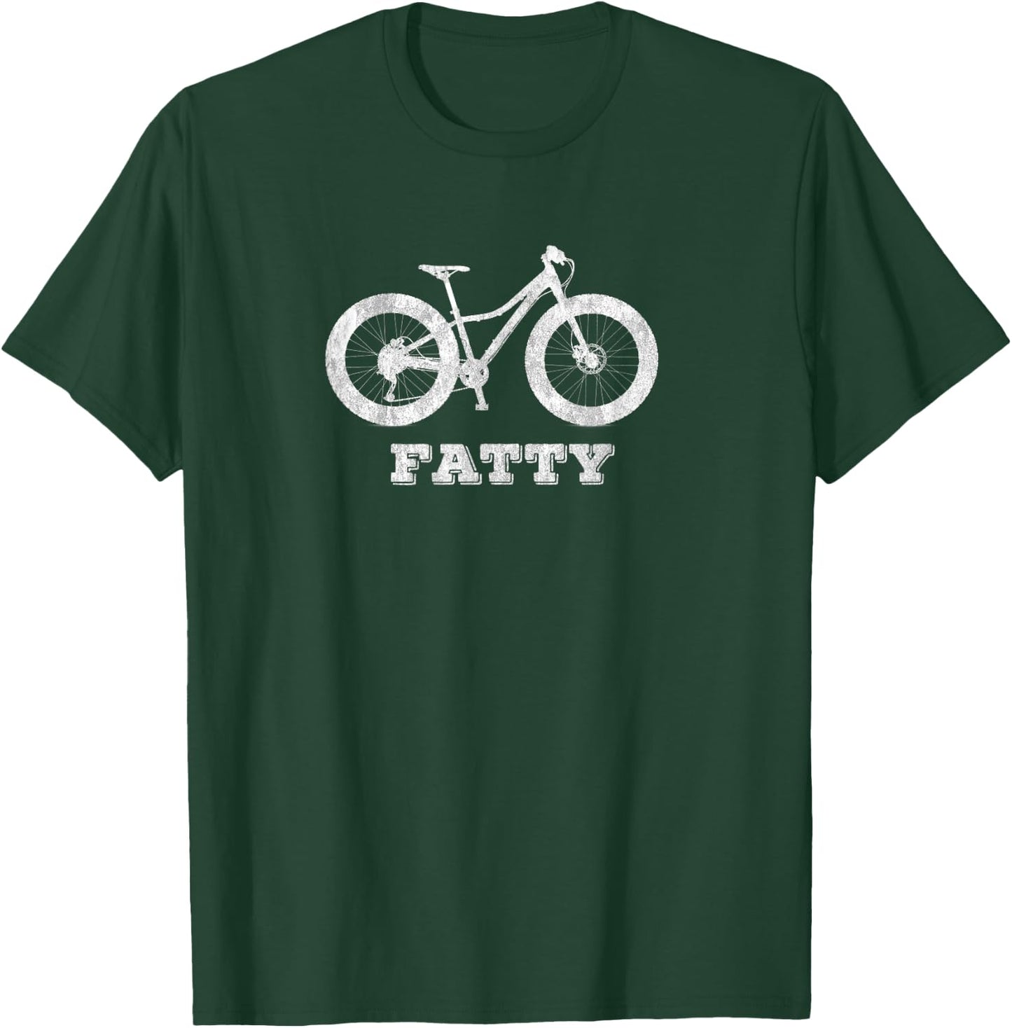 Distressed FATTY Fat Bike Shirt for Fat Tire Bike Fans T-Shirt - T-Shirt | Forest