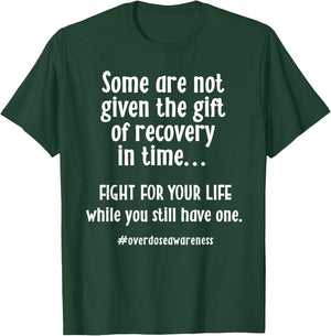 Overdose Awareness Addiction Recovery T Shirt T-Shirt - T-Shirt | Forest