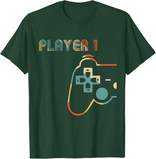 Matching Video Gamers Couple Player 1 Player 2 T-Shirt - T-Shirt | Forest