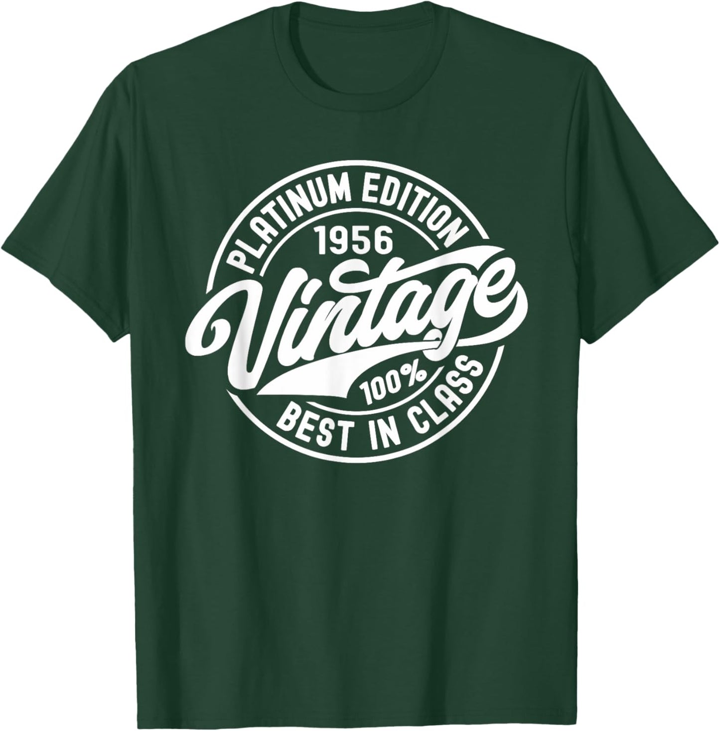 Born in 1956 Platinum Edition Simple Vintage Birthday Gifts T-Shirt - T-Shirt | Forest