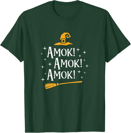 Amok Amok Amok T Shirt Cute Costume Idea Sisters Halloweens T-Shirt - T-Shirt | Forest