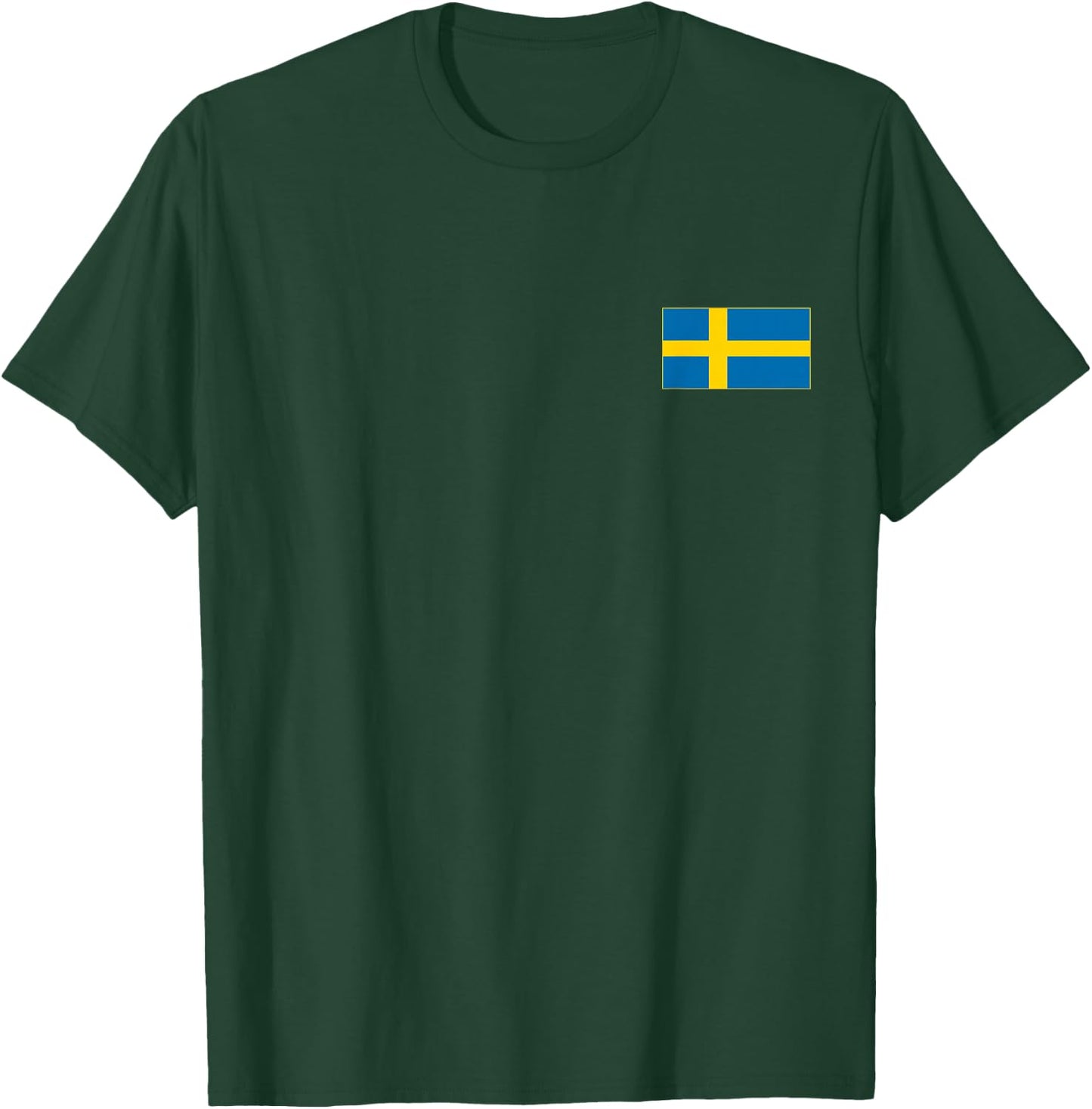 Sweden Flag Sverige Swedish Flags Women Men T-Shirt - T-Shirt | Forest
