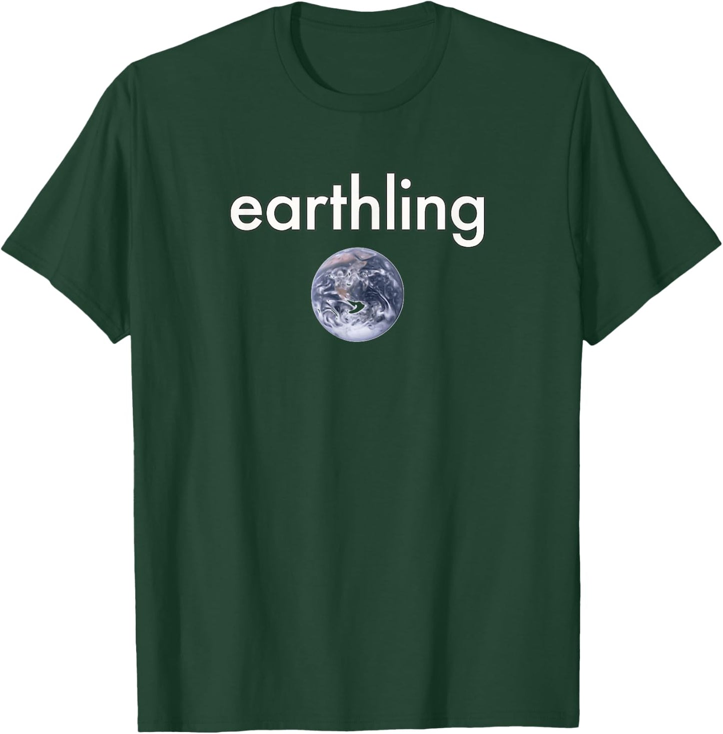 Funny Earthling Planet Earth Globe Geek Nerd Fun T-Shirt - T-Shirt | Forest