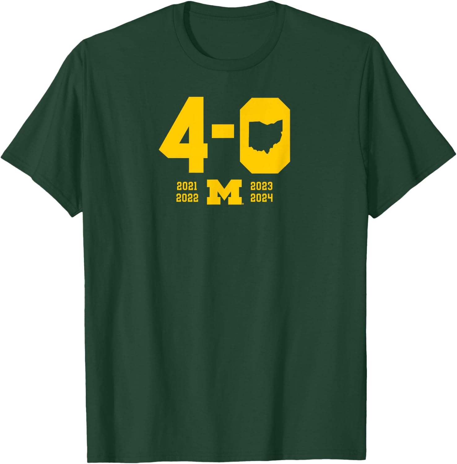 BreakingT 4-0 in The Game Michigan Football - Blue, -Adults, Short Sleeve, , Football T-Shirt - T-Shirt | Forest