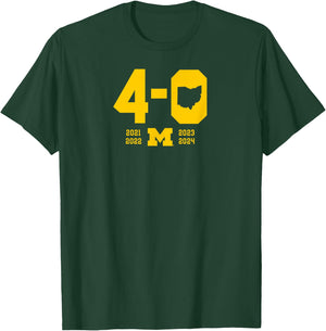 BreakingT 4-0 in The Game Michigan Football - Blue, -Adults, Short Sleeve, , Football T-Shirt - T-Shirt | Forest