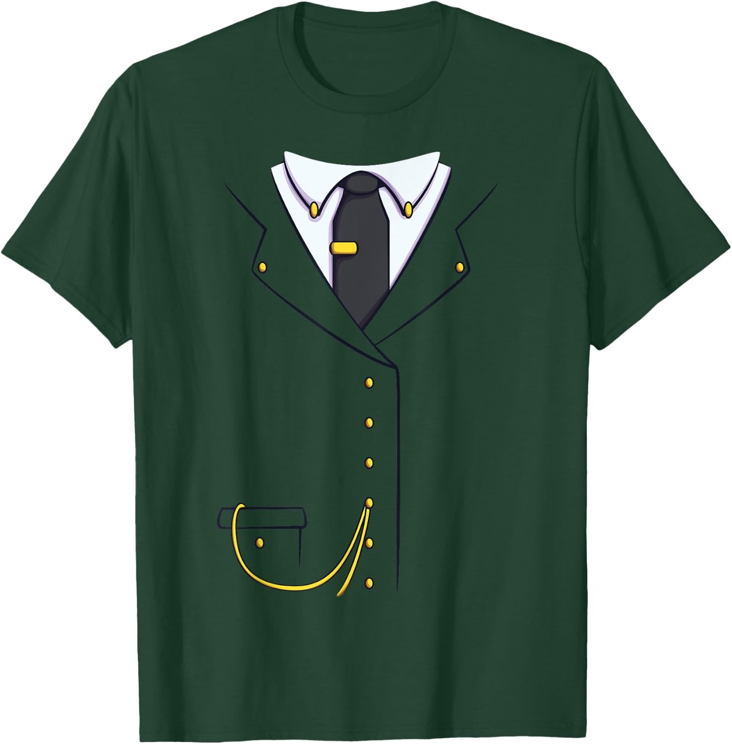 Train Conductor Costume for Halloween Cosplay T-Shirt - T-Shirt | Forest