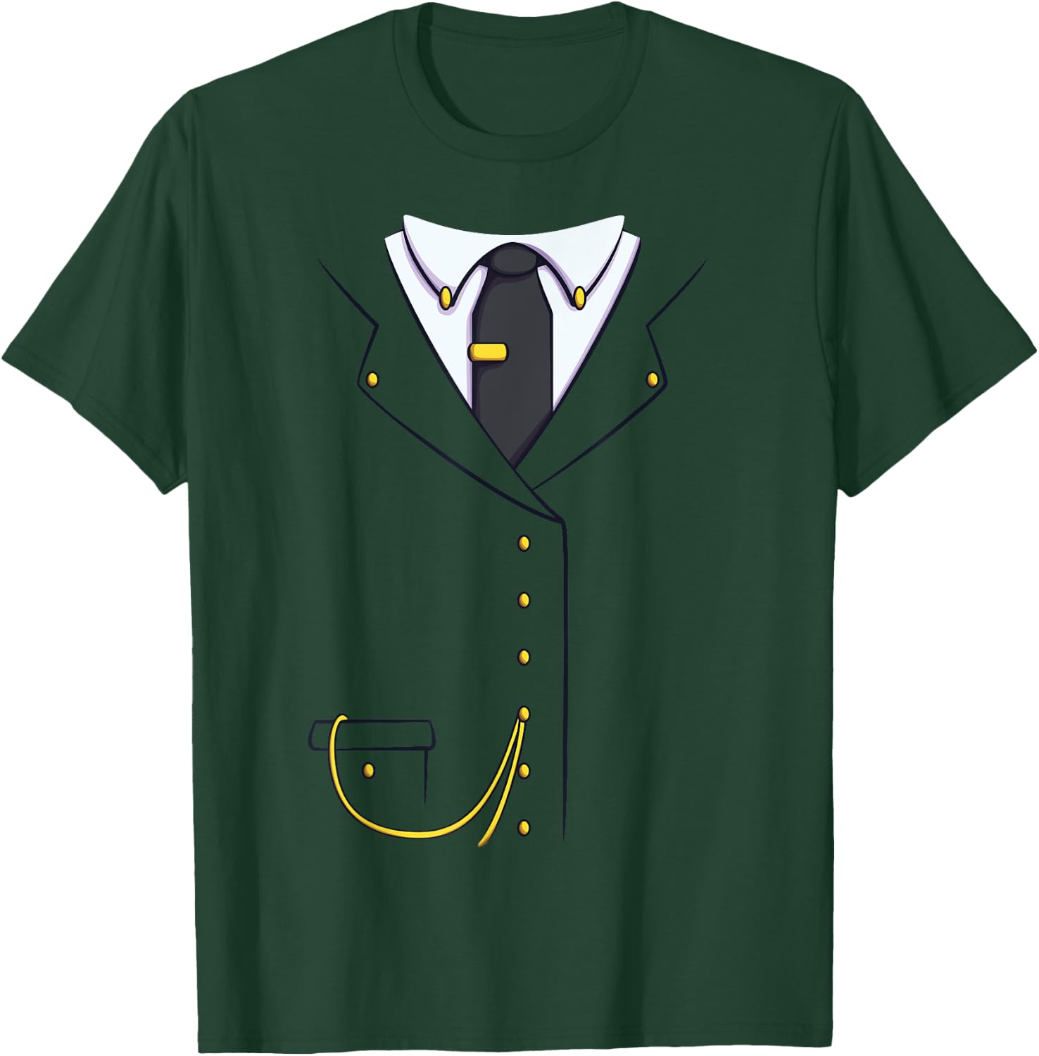 Train Conductor Costume for Halloween Cosplay T-Shirt - T-Shirt | Forest