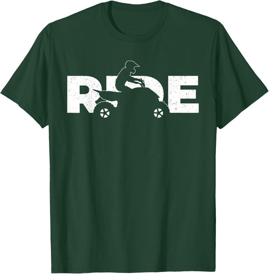 Cute ATV Design Women Quad Rider 4 Wheeler ATV Lover T-Shirt - T-Shirt | Forest