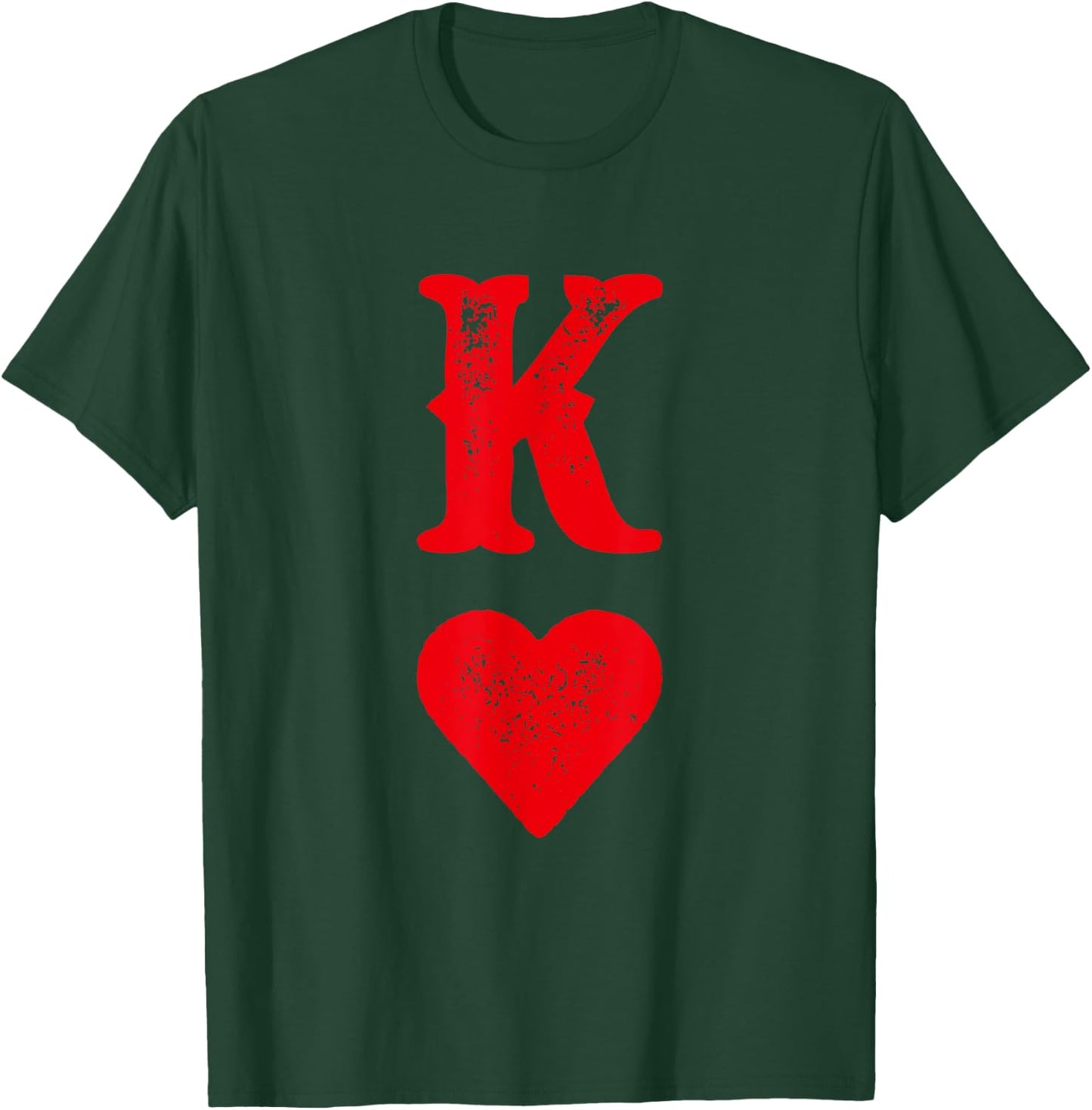 King Of Hearts Playing Card Funny Man Matching T-Shirt - T-Shirt | Forest