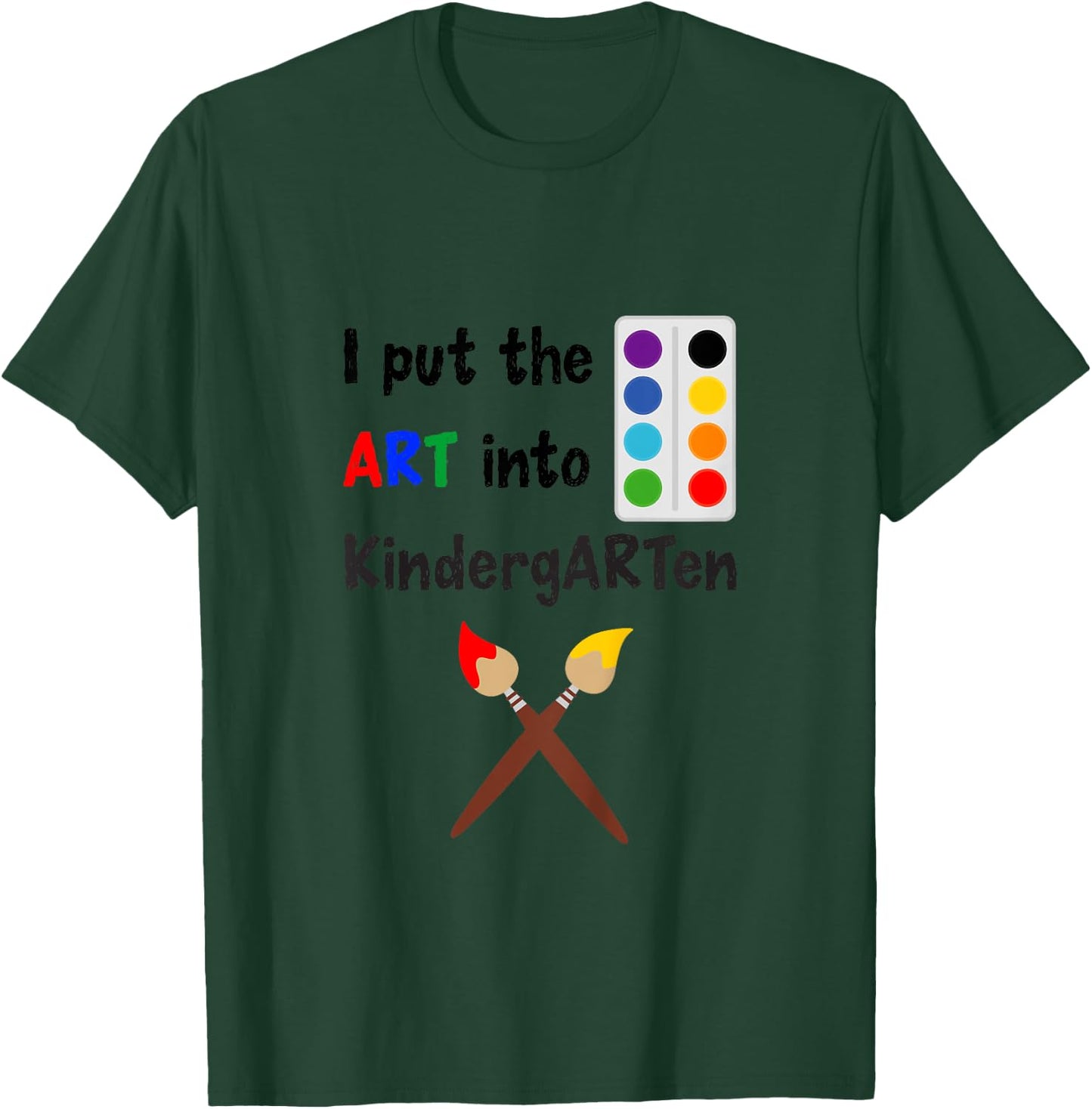 Kids Kindergarten For Artistic Creative Boys Girls Art Painting T-Shirt - T-Shirt | Forest