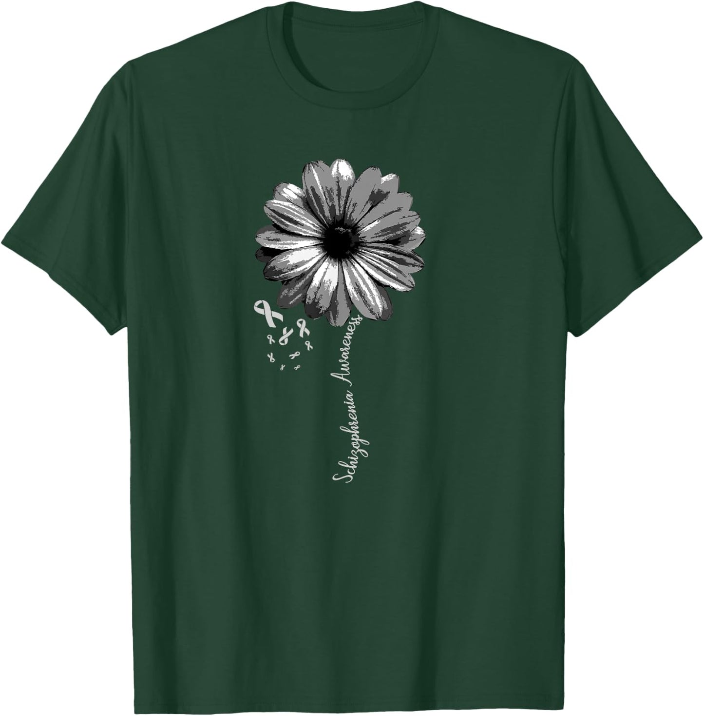 Schizophrenia Awareness Warrior Pretty Gift T-Shirt - T-Shirt | Forest