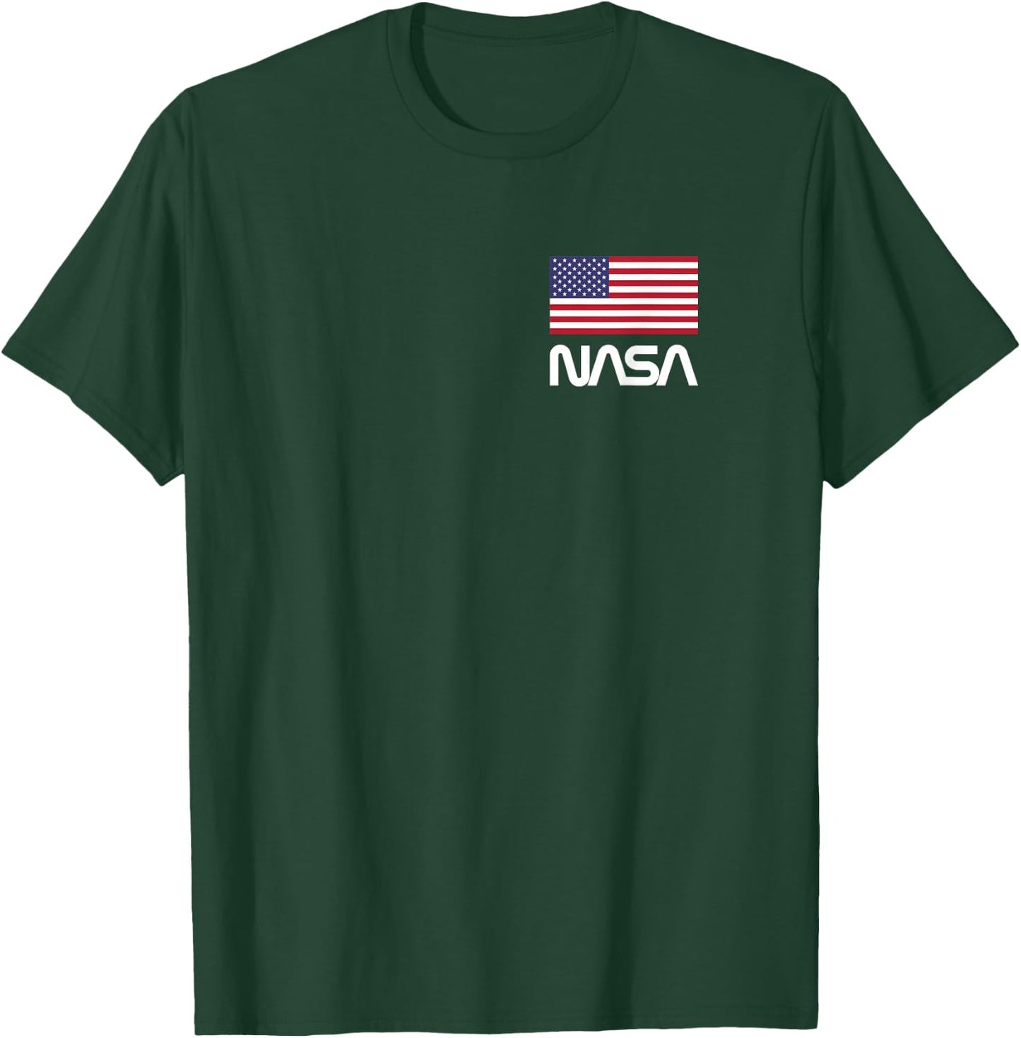 NASA Retro Logo T Shirt with American Flag T-Shirt - T-Shirt | Forest