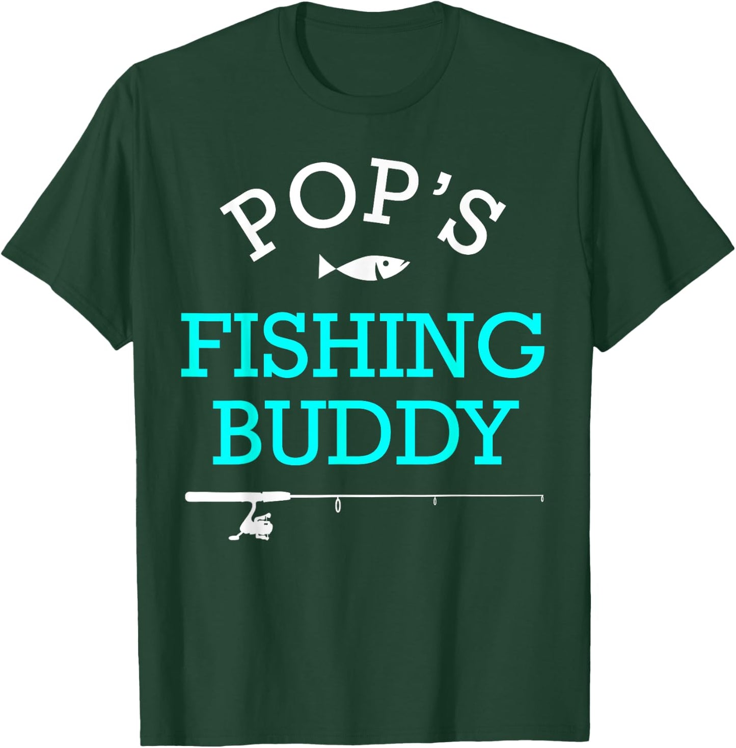 Pops Fishing Buddy Shirt Cute Kids Gift T-Shirt - T-Shirt | Forest