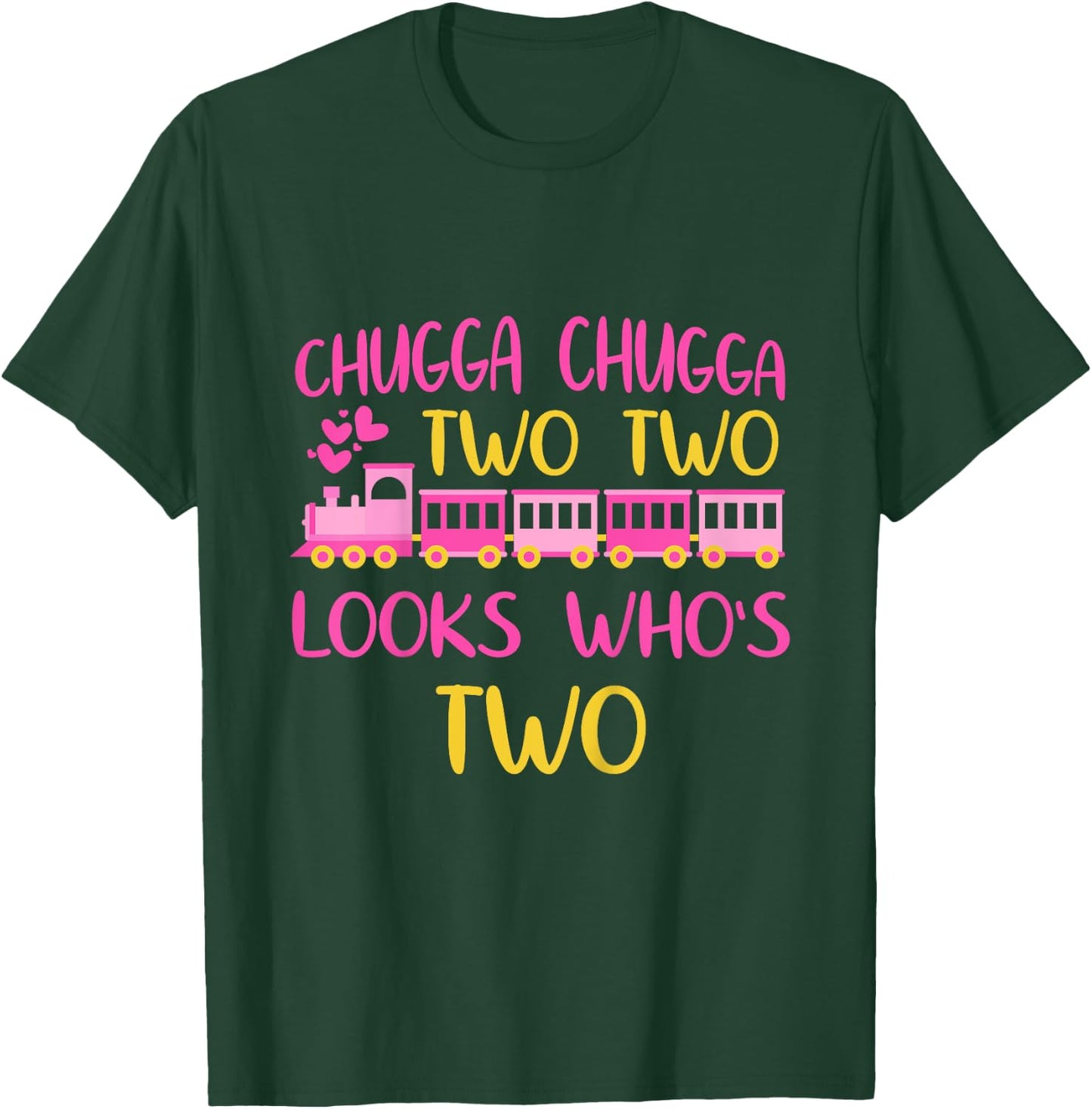 Chugga Chugga Two Two Kids Birthday Shirt Train Birthday T-Shirt - T-Shirt | Forest