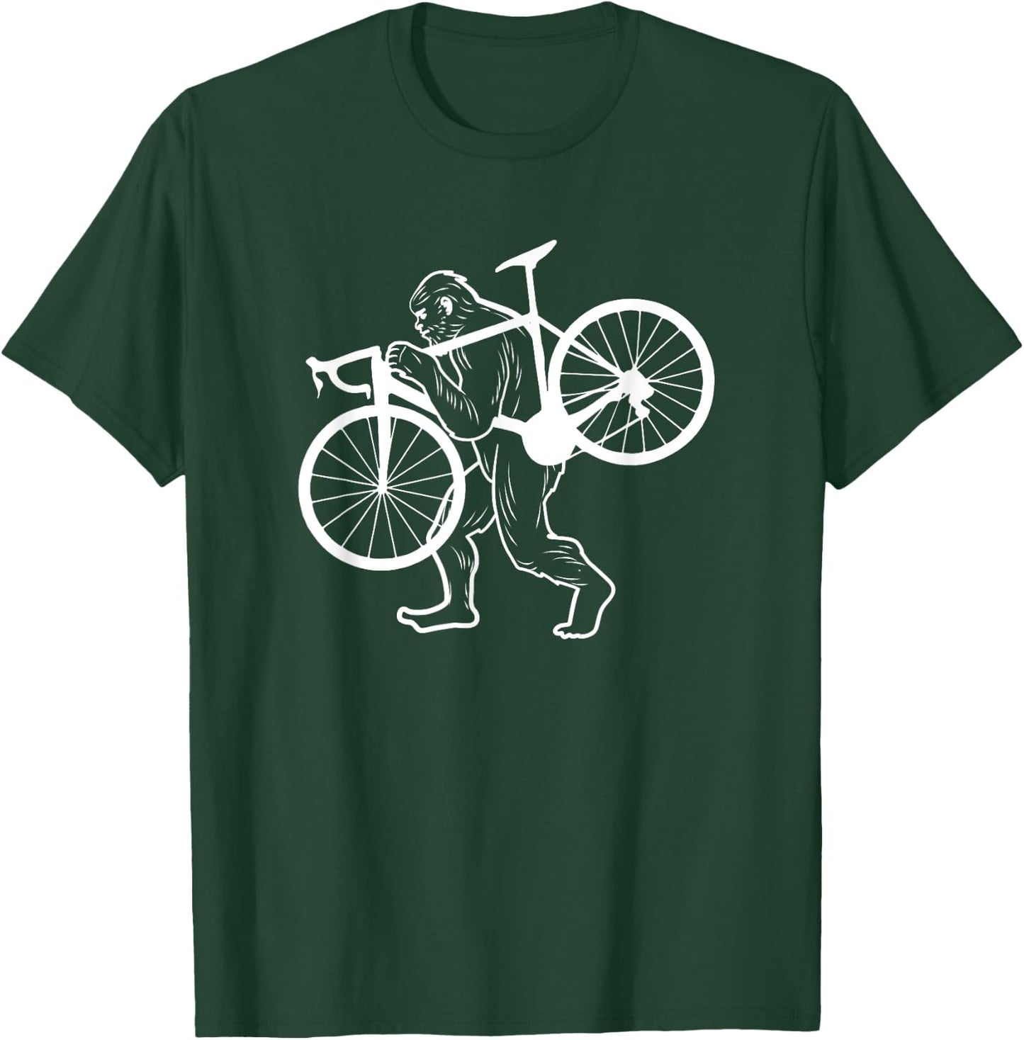 Funny Sasquatch Cyclocross Cross is Coming in White AAY014 T-Shirt - T-Shirt | Forest