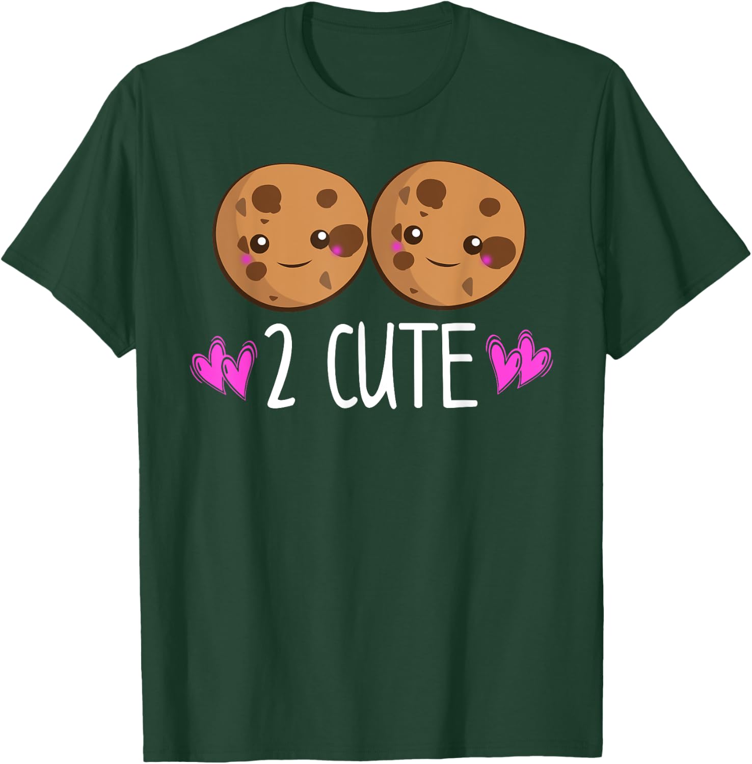 Cookies 2 CUTE Girls Kids Toddler Twins Women Kawaii Lover T-Shirt - T-Shirt | Forest