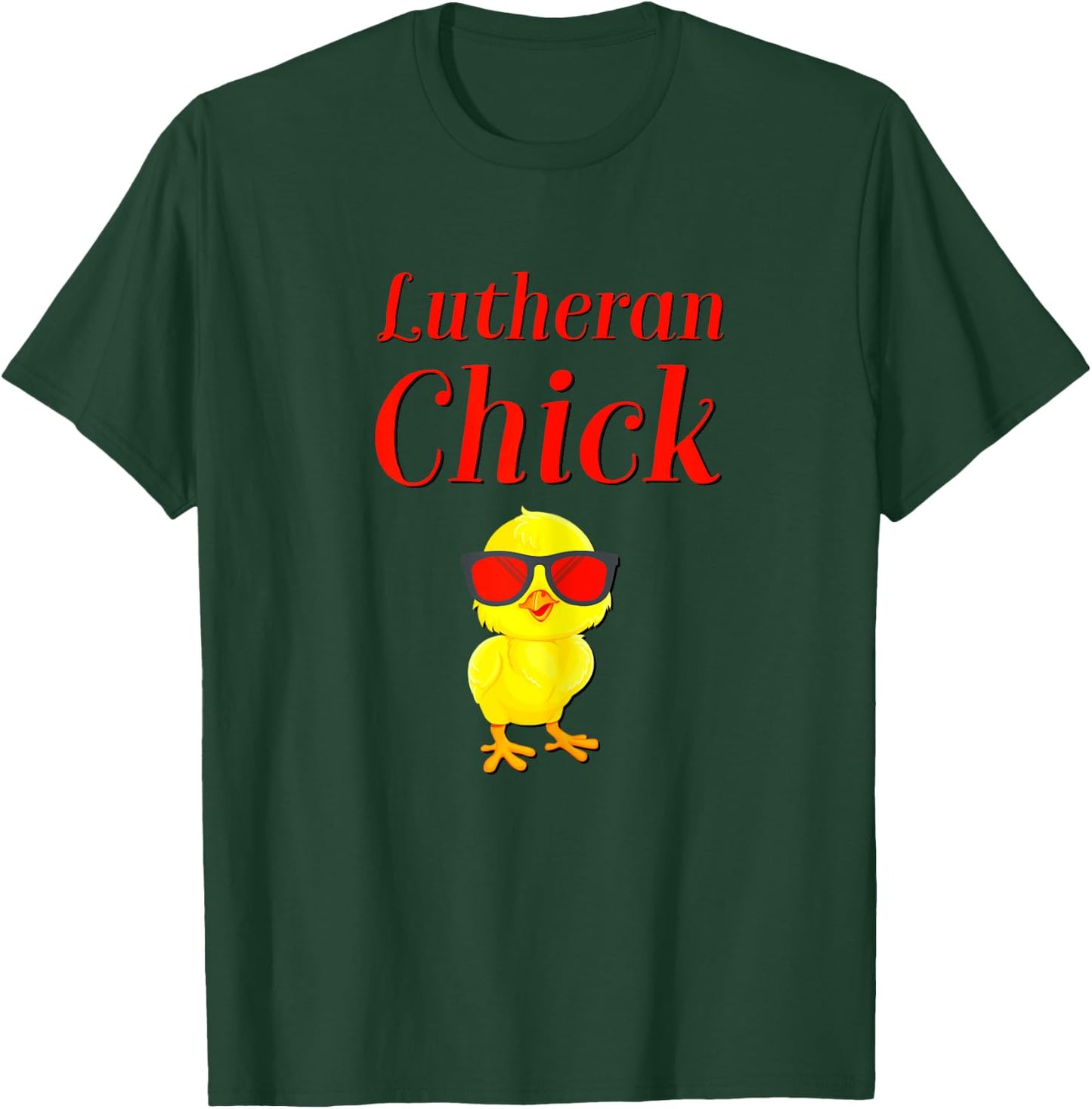 Lutheran Chick Martin Luther Rose Protestant Reformation T-Shirt - T-Shirt | Forest