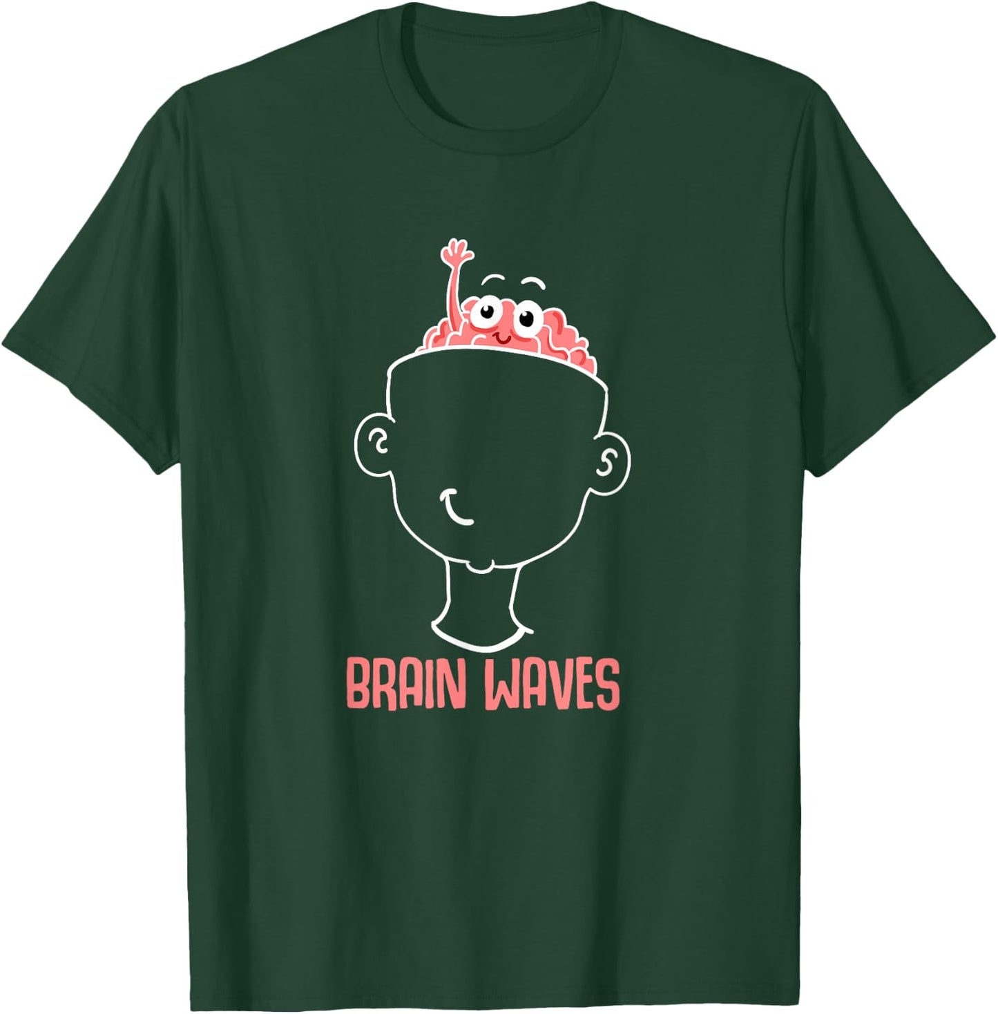 Brain Waves - Funny Neuroscience Pun T-Shirt - T-Shirt | Forest
