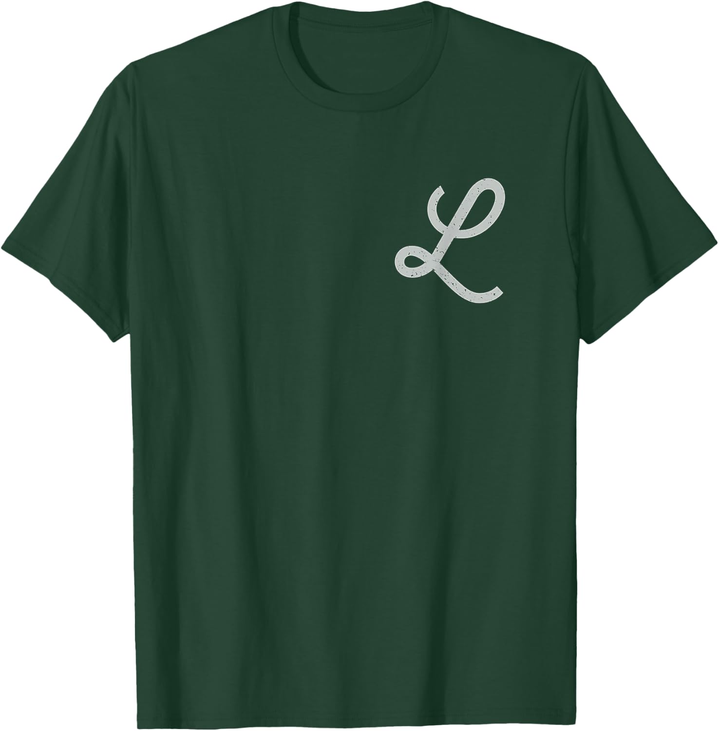 Vintage Distressed Letter L | Initial | Monogram T-Shirt - T-Shirt | Forest