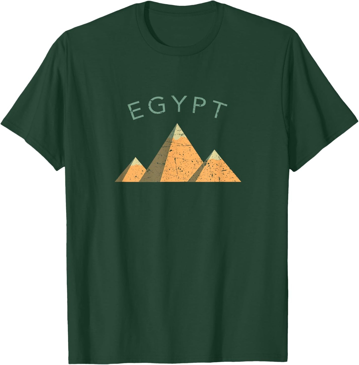 Egypt Pyramids Giza Cairo Distressed Style T-Shirt - T-Shirt | Forest