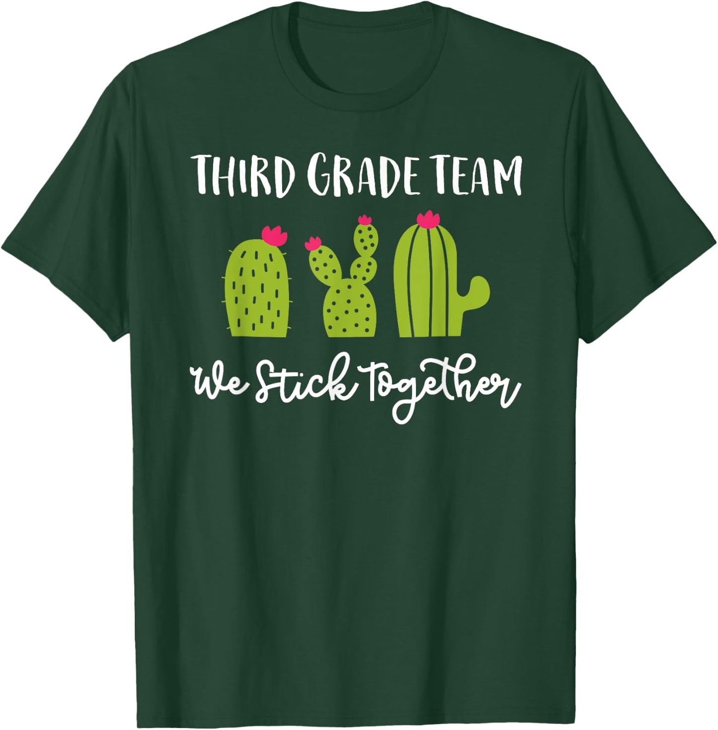 Third Grade Team We Stick Together Back To School T-Shirt - T-Shirt | Forest