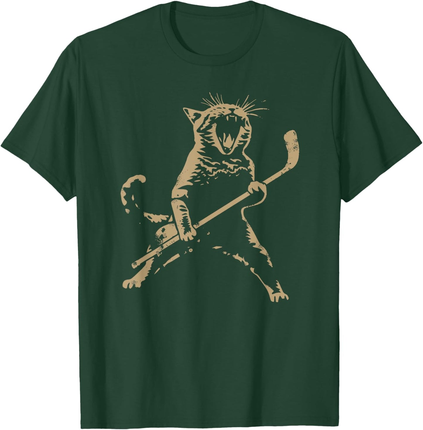 Cat playing ice hockey Women T-Shirt - T-Shirt | Forest