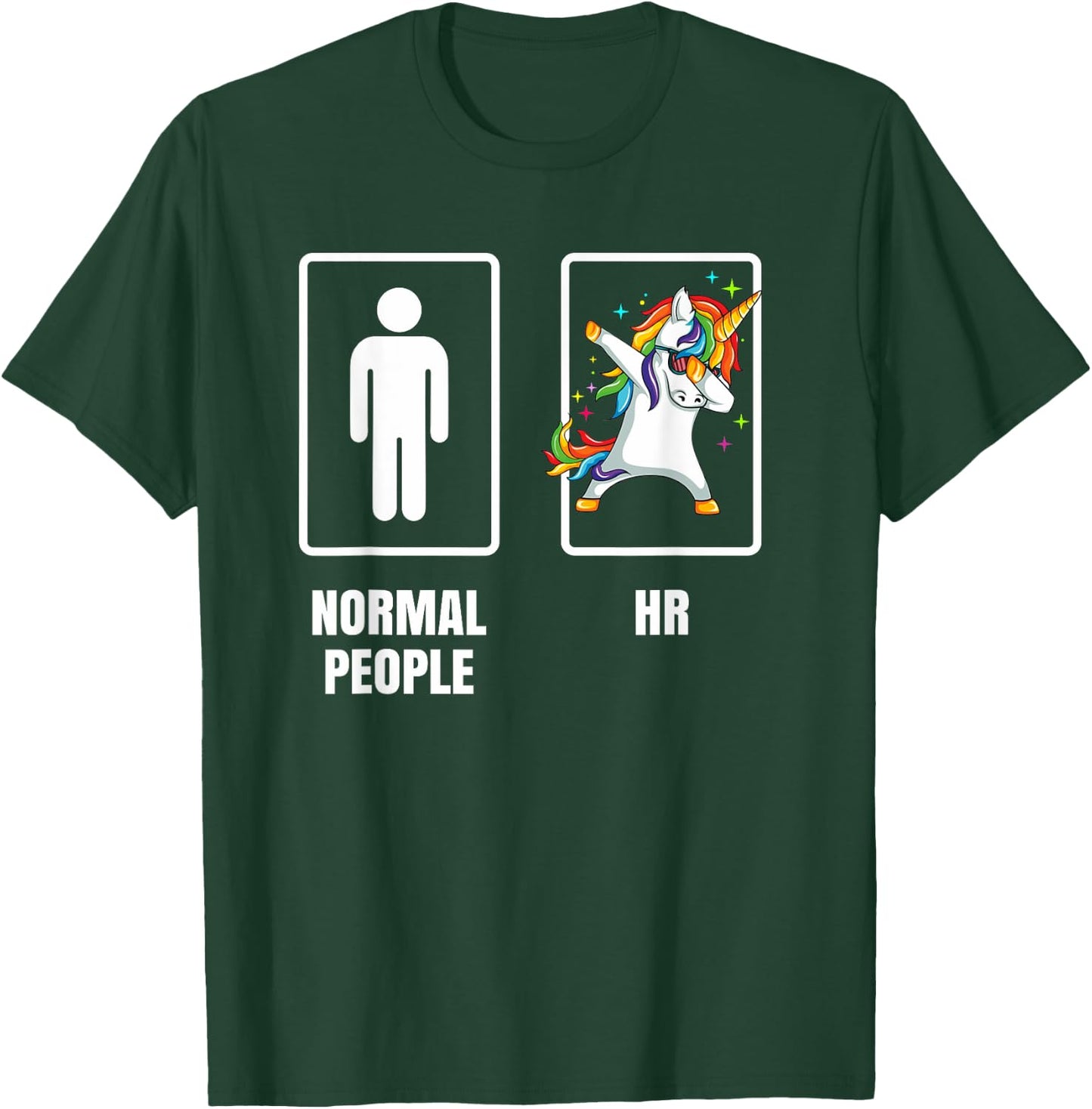 Dabbing Unicorn Boss & HR Human Resource Manager Office T-Shirt - T-Shirt | Forest