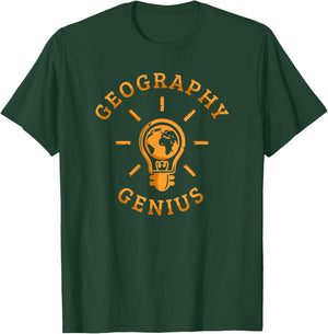 Geography Genius School Subject Geek T-Shirt - T-Shirt | Forest